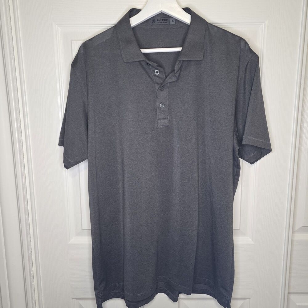 Men’s G/Fore Golf Shirt Short Sleeve Solid Gray Size Large